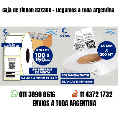 Caja de ribbon 83x300 - Llegamos a toda Argentina