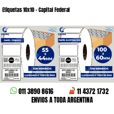 Etiquetas 10x10 - Capital Federal