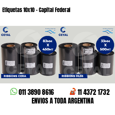 Etiquetas 10x10 - Capital Federal