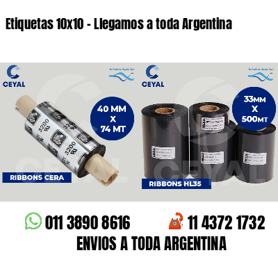 Etiquetas 10x10 - Llegamos a toda Argentina