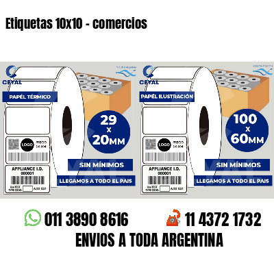 Etiquetas 10x10 - comercios