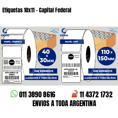 Etiquetas 10x11 - Capital Federal