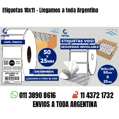 Etiquetas 10x11 - Llegamos a toda Argentina