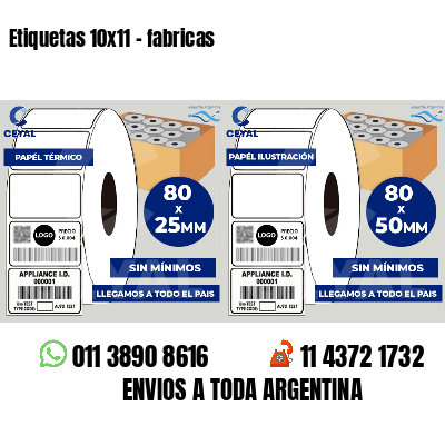 Etiquetas 10x11 - fabricas