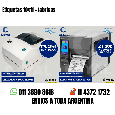Etiquetas 10x11 - fabricas