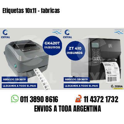 Etiquetas 10x11 - fabricas