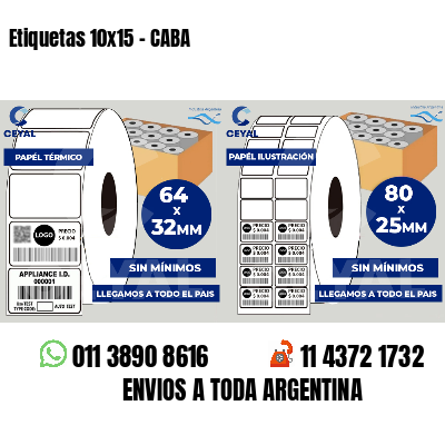 Etiquetas 10x15 - CABA