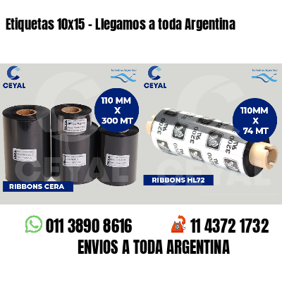 Etiquetas 10x15 - Llegamos a toda Argentina