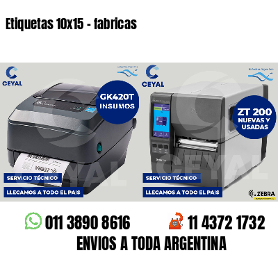 Etiquetas 10x15 - fabricas