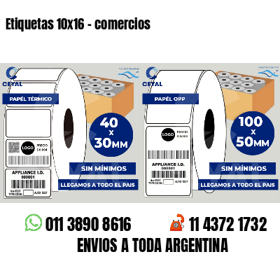 Etiquetas 10x16 - comercios