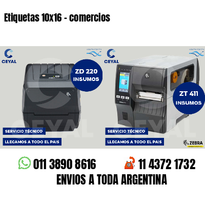 Etiquetas 10x16 - comercios