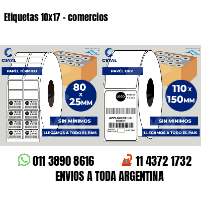 Etiquetas 10x17 - comercios