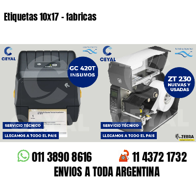 Etiquetas 10x17 - fabricas