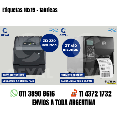 Etiquetas 10x19 - fabricas