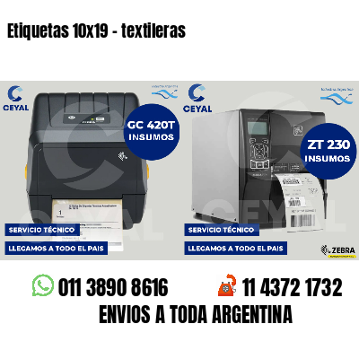 Etiquetas 10x19 - textileras