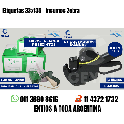 Etiquetas 33x135 - Insumos Zebra