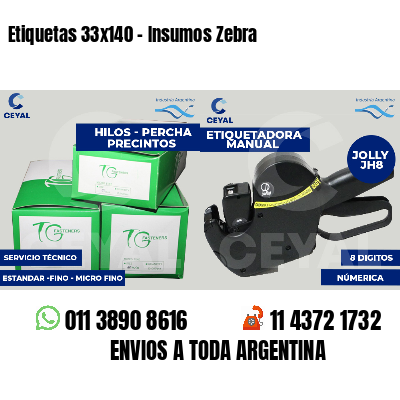 Etiquetas 33x140 - Insumos Zebra
