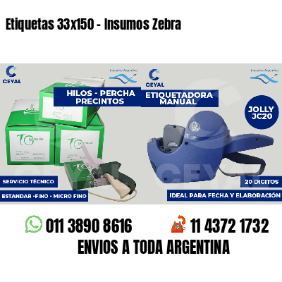 Etiquetas 33x150 - Insumos Zebra