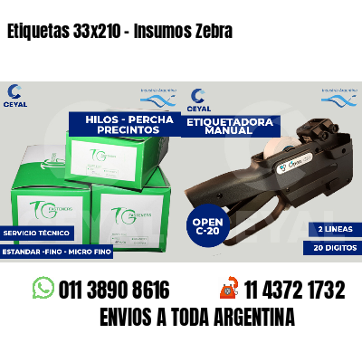 Etiquetas 33x210 - Insumos Zebra