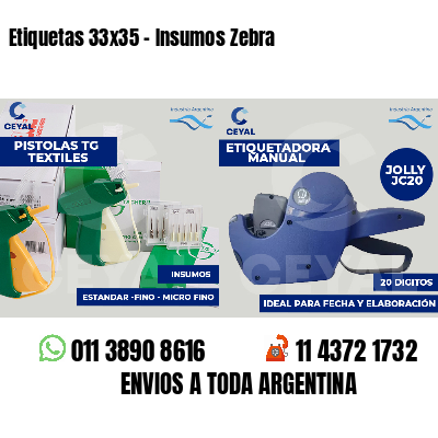 Etiquetas 33x35 - Insumos Zebra