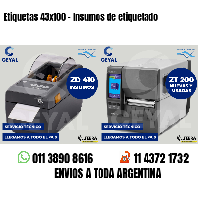 Etiquetas 43x100 - Insumos de etiquetado