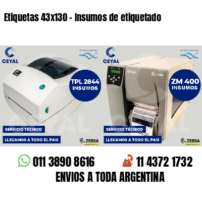 Etiquetas 43x130 - Insumos de etiquetado