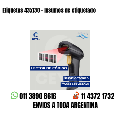 Etiquetas 43x130 - Insumos de etiquetado