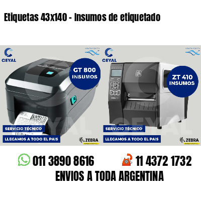 Etiquetas 43x140 - Insumos de etiquetado