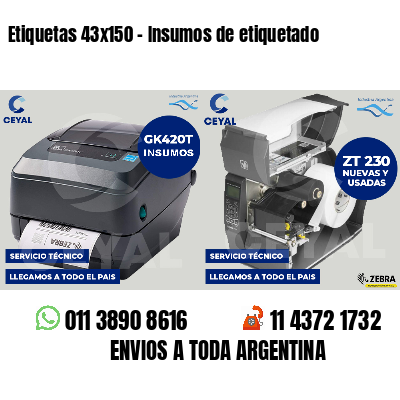 Etiquetas 43x150 - Insumos de etiquetado