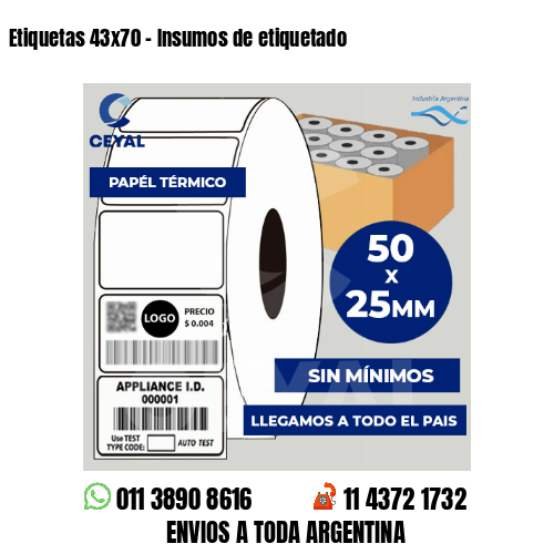 Etiquetas 43×70 – Insumos de etiquetado