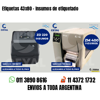 Etiquetas 43x80 - Insumos de etiquetado