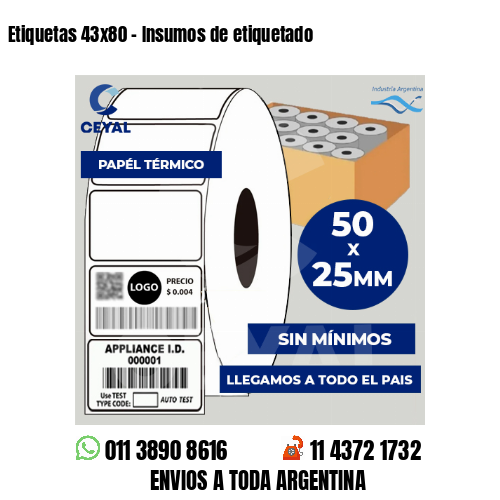 Etiquetas 43×80 – Insumos de etiquetado