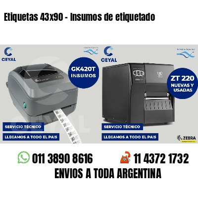 Etiquetas 43x90 - Insumos de etiquetado