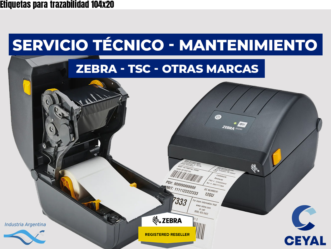 Etiquetas para trazabilidad 104×20