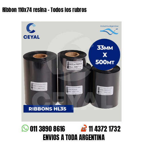 Ribbon 110×74 resina – Todos los rubros