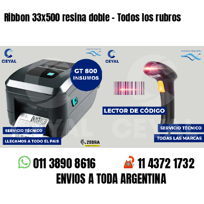 Ribbon 33x500 resina doble - Todos los rubros