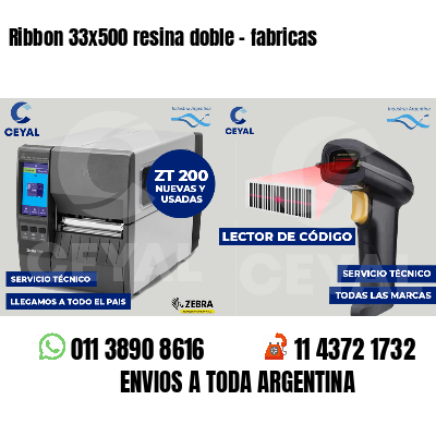 Ribbon 33x500 resina doble - fabricas