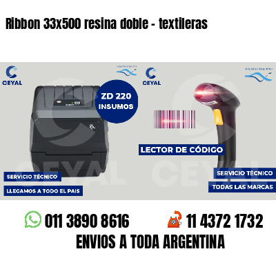 Ribbon 33x500 resina doble - textileras