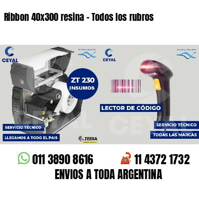 Ribbon 40x300 resina - Todos los rubros
