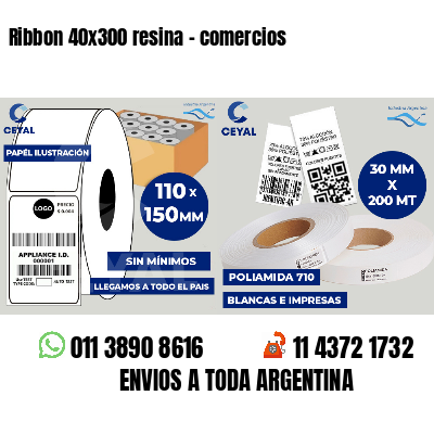 Ribbon 40x300 resina - comercios