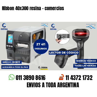 Ribbon 40x300 resina - comercios