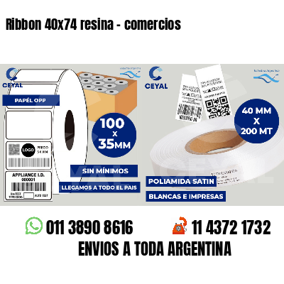 Ribbon 40x74 resina - comercios
