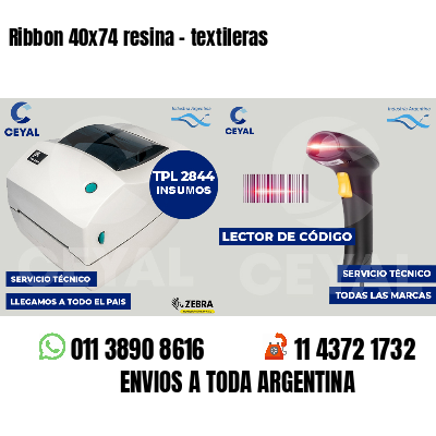 Ribbon 40x74 resina - textileras