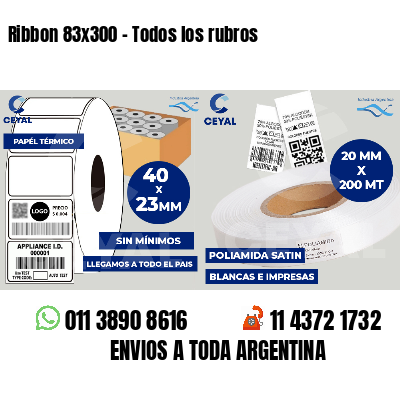 Ribbon 83x300 - Todos los rubros