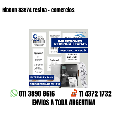 Ribbon 83x74 resina - comercios
