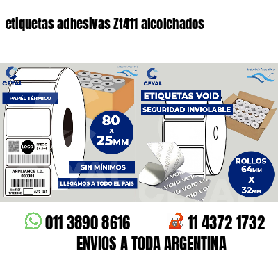 etiquetas adhesivas Zt411 alcolchados