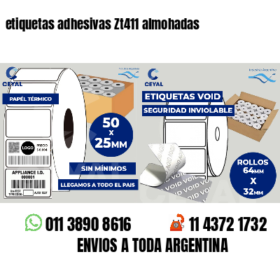 etiquetas adhesivas Zt411 almohadas