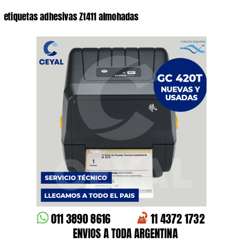 etiquetas adhesivas Zt411 almohadas