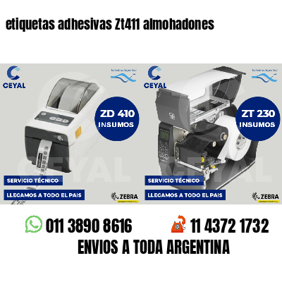 etiquetas adhesivas Zt411 almohadones