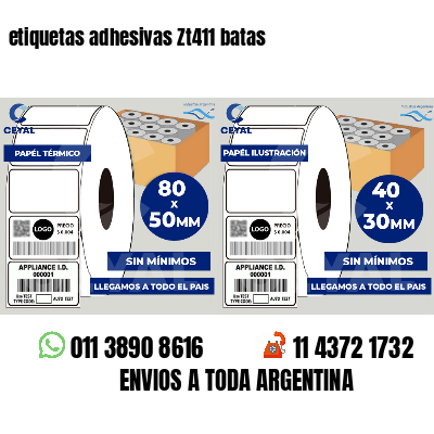 etiquetas adhesivas Zt411 batas